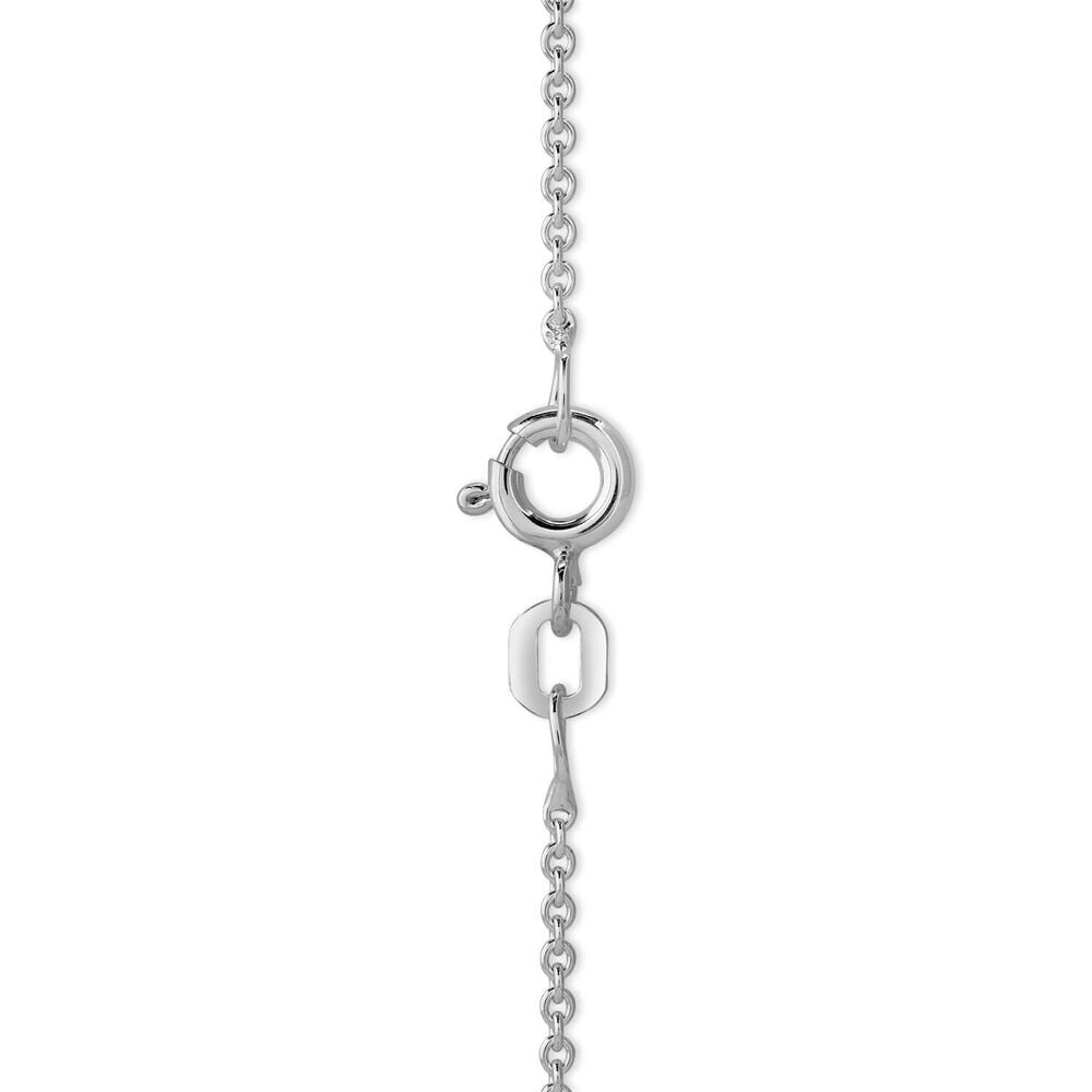 Little Treasure Sterling Silver Cubic Zirconia Open Star Pendant (Chain Included) image number 4