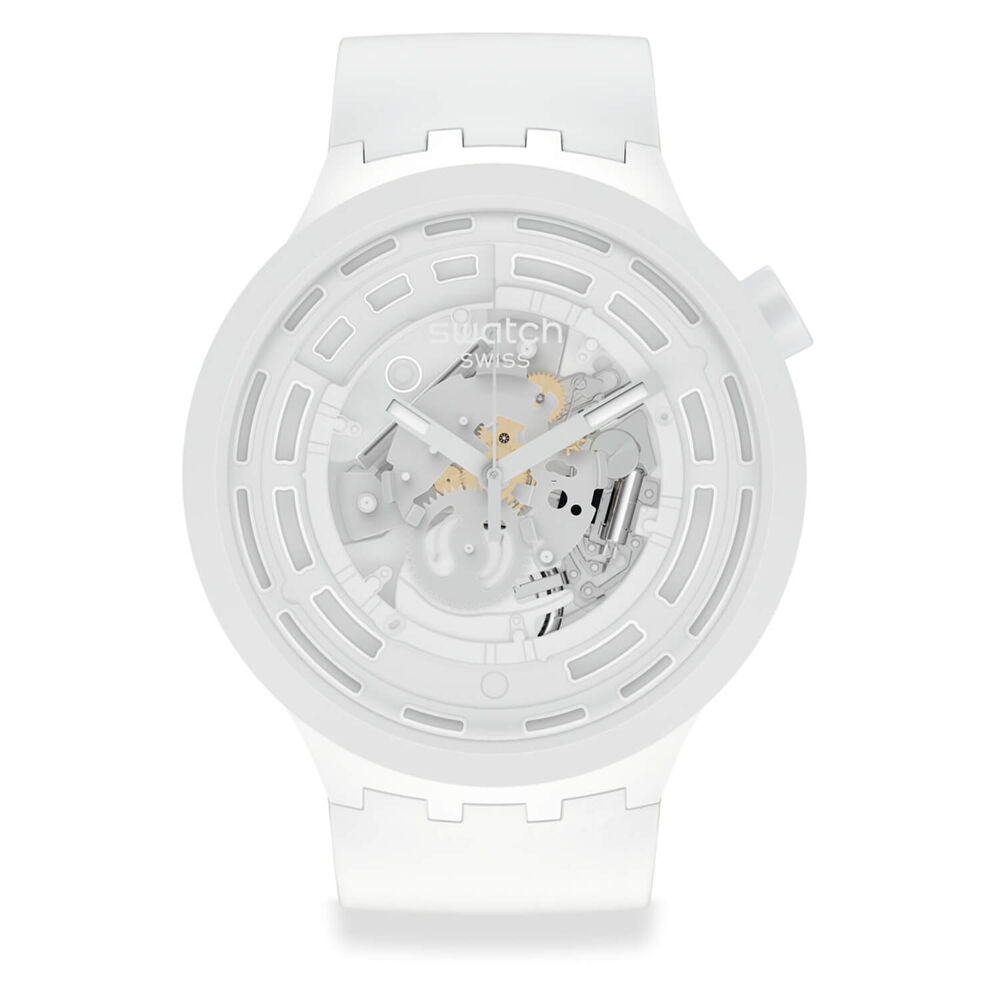 Swatch Big Bold Bioceramic C-White Strap Watch image number 0