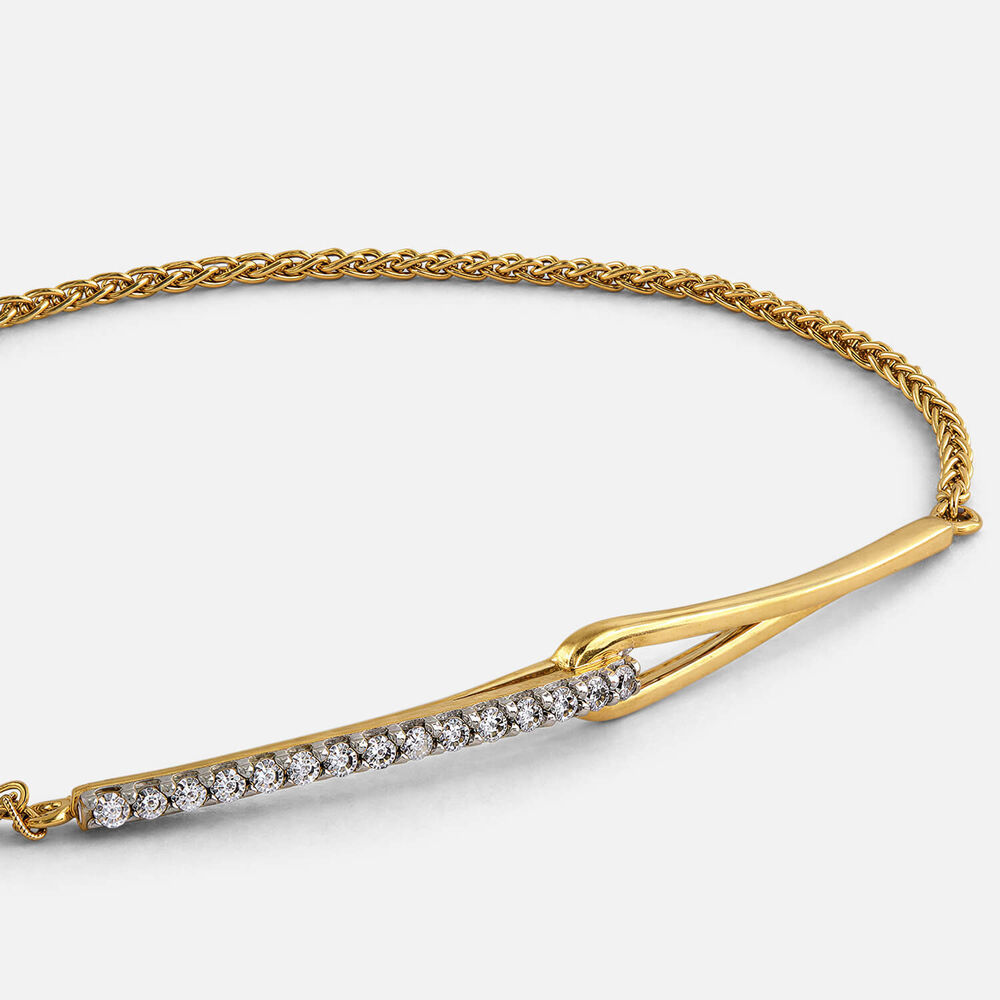 Yellow Gold Plated Vermeil Sterling Silver Cubic Zirconia Bolo Bracelet