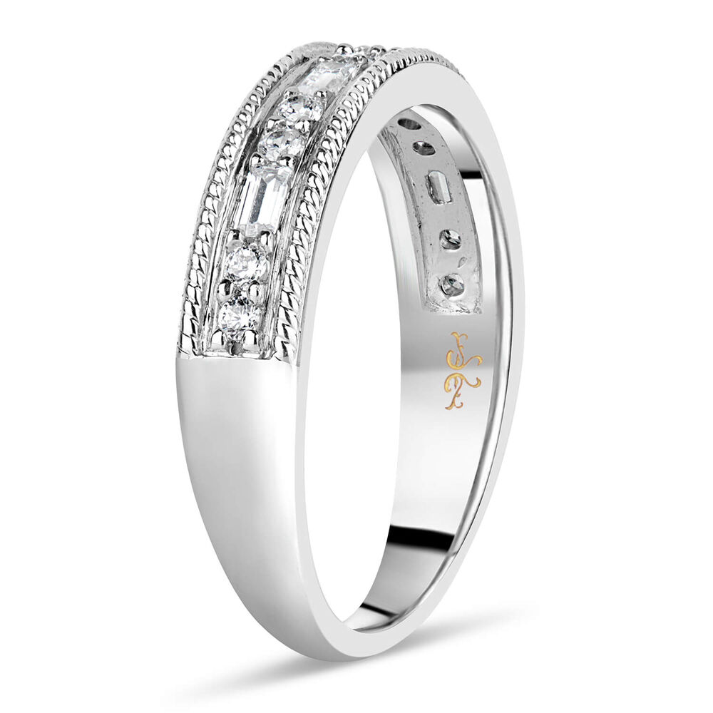 Kathy De Stafford's 18ct White Gold 0.24ct Diamond Round & Baguette Ring image number 3