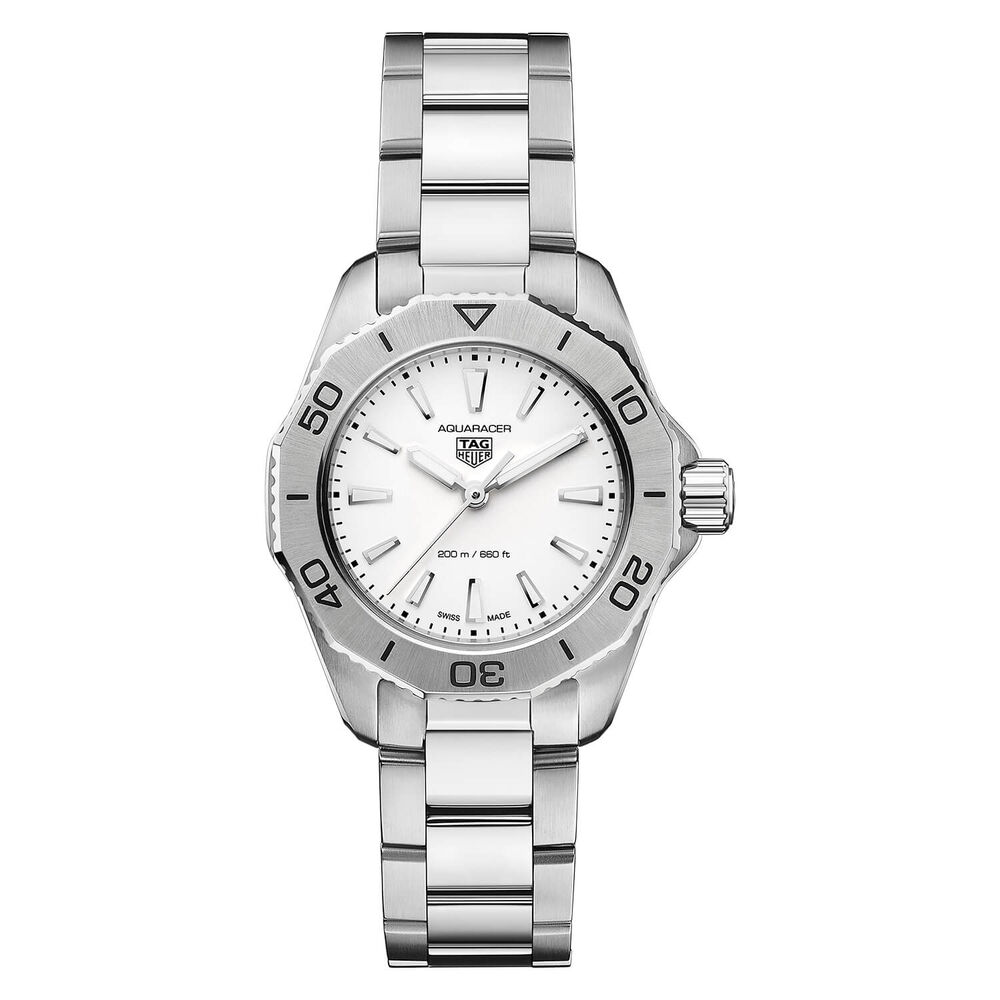 TAG Heuer Aquaracer Professional 200 30mm White Dial Stainless Steel Bracelet Watch