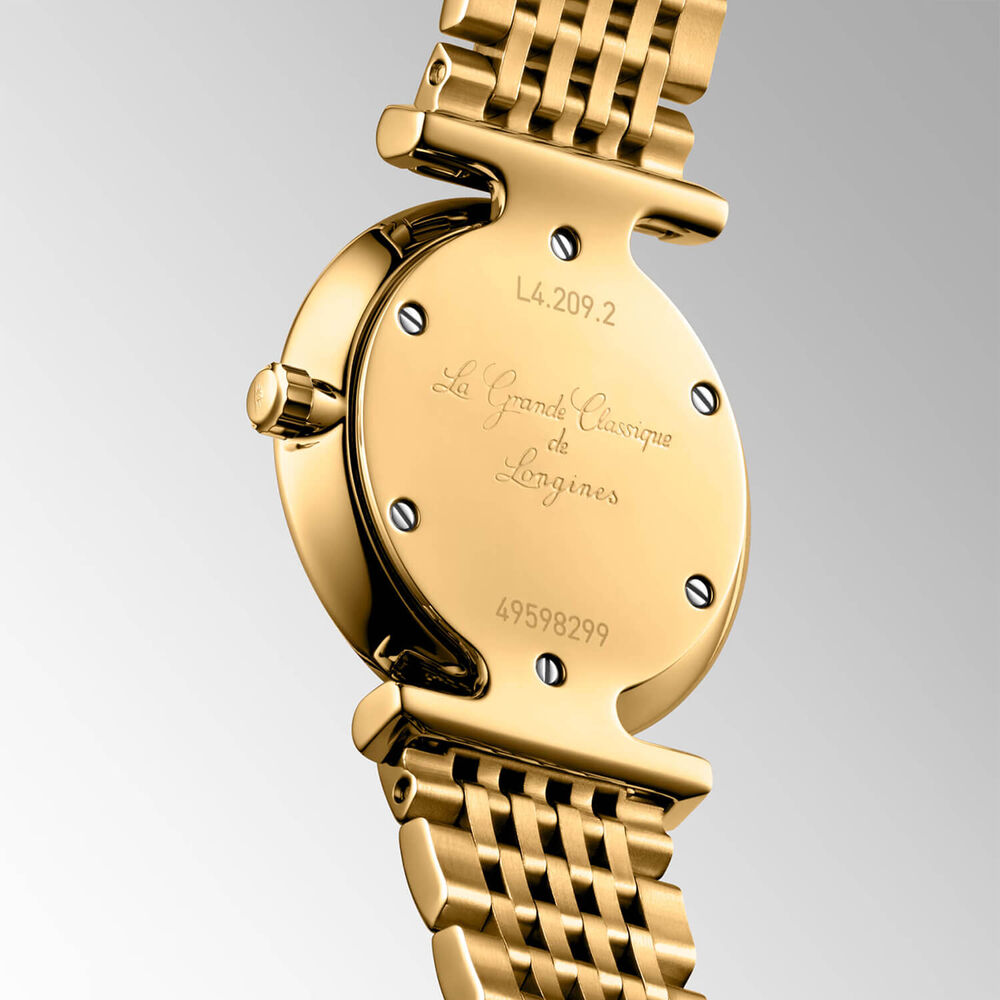 Longines La Grande Classique de Longines 24mm White Dial Yellow Gold PVD Bracelet Watch image number 4