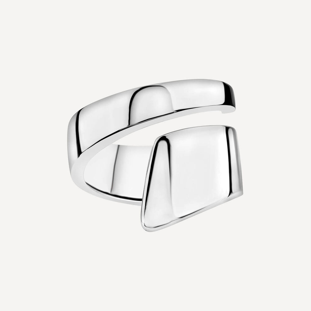 Sterling Silver Open Flat Wrap Ring image number 2