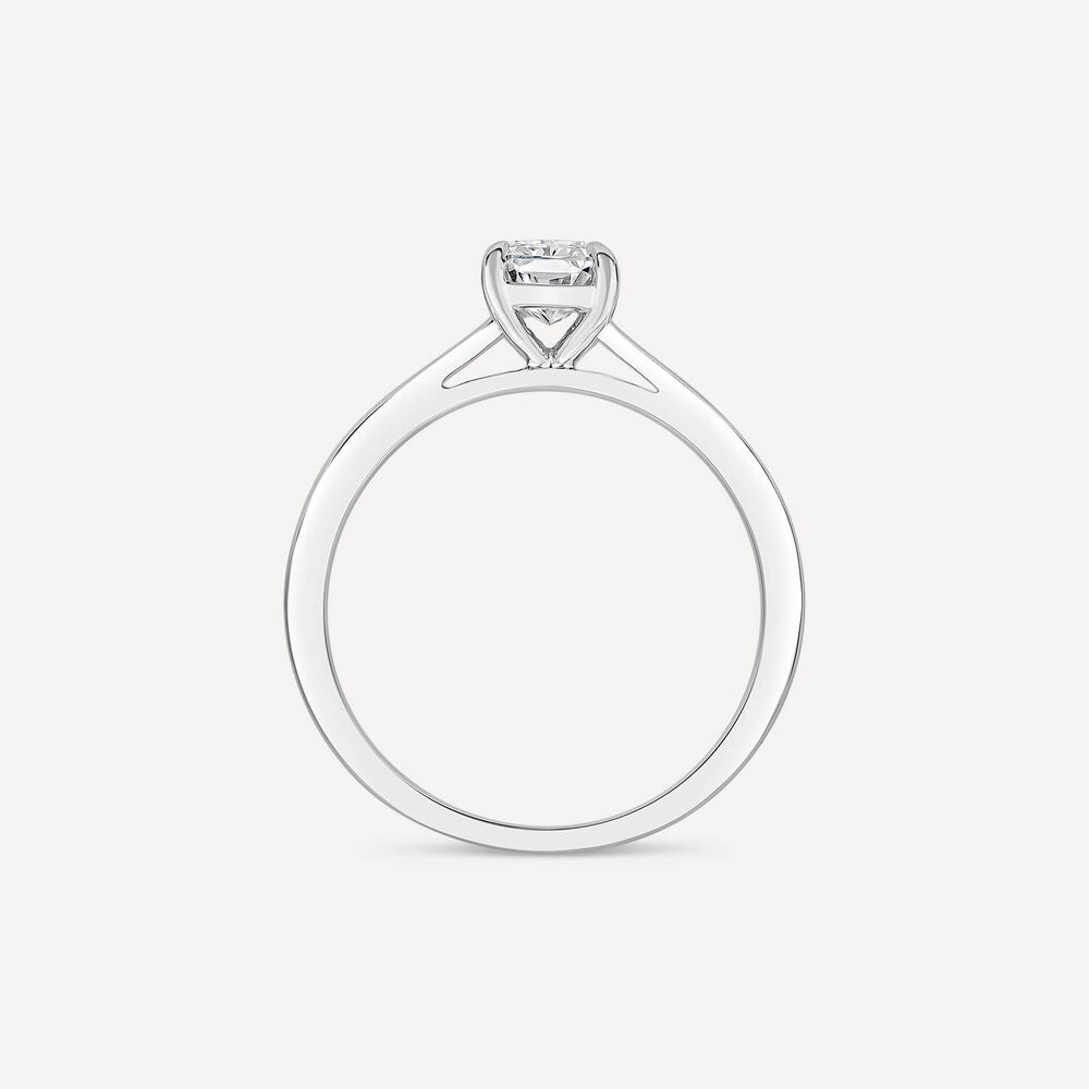 18ct White Gold Lab Grown 1ct Radiant Diamond Engagement Ring