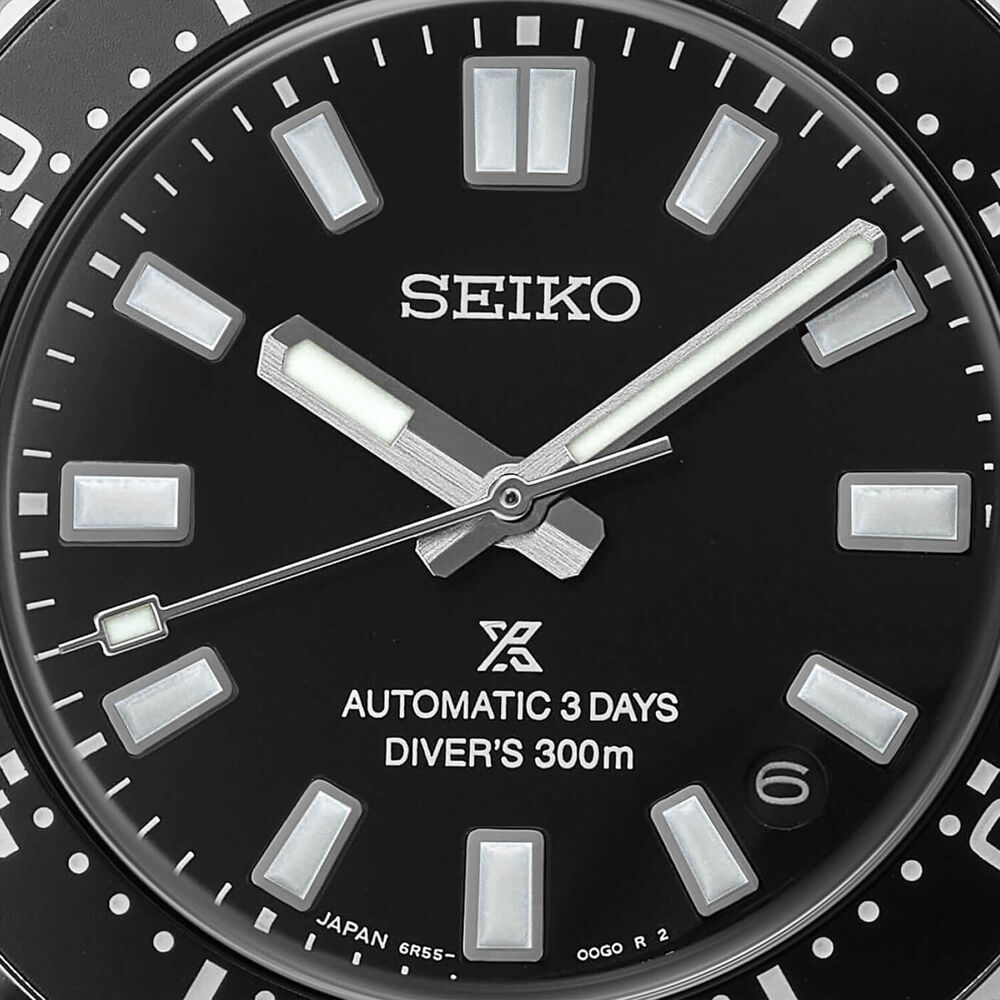 Seiko Prospex 1965 Revival Diver’s 40mm Cove Black Dial Steel Bracelet Watch image number 1
