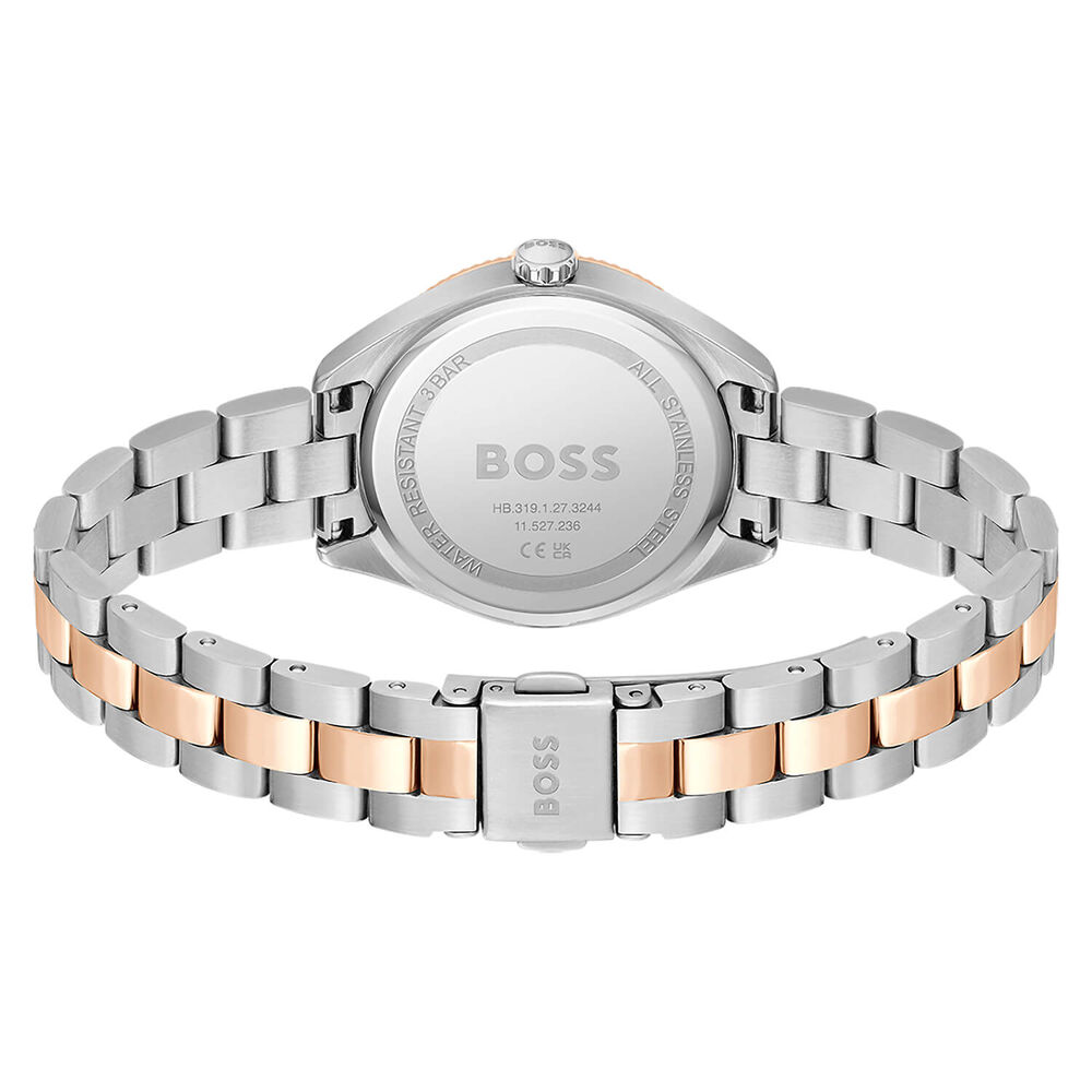 BOSS Sage 32mm Silver 3 Hands Dial Two Tone Bracelet Watch image number 2