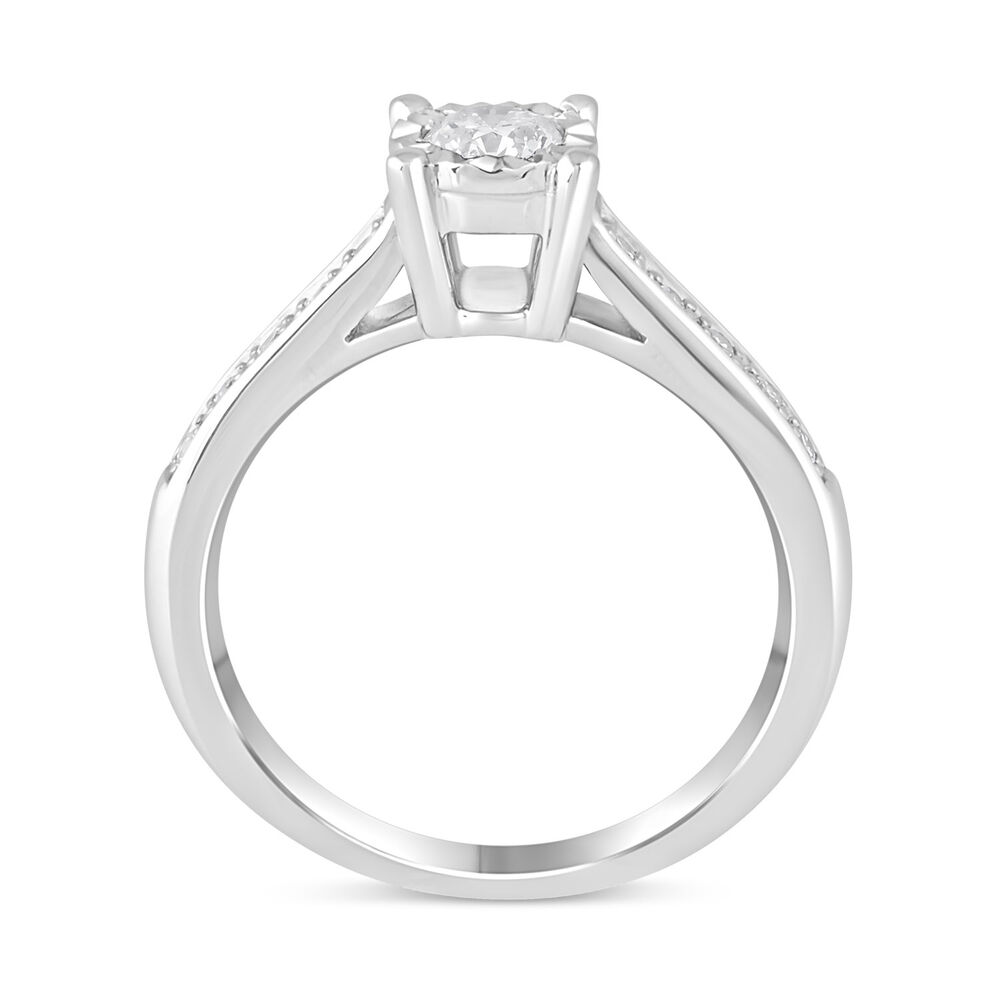 9ct White Gold Engagement Ring image number 2