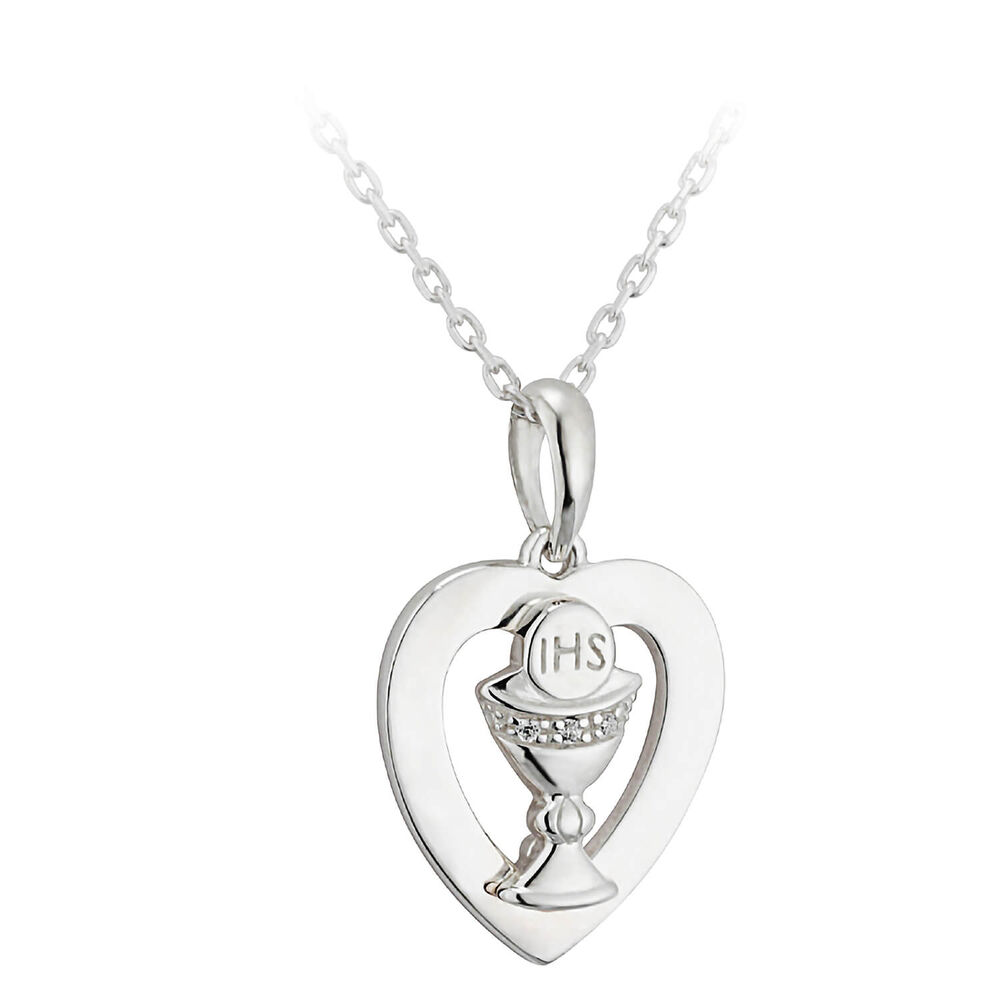 Sterling Silver Chalice Necklace (Chain Included) image number 0