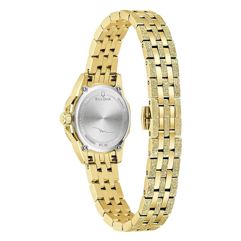 Bulova Marine Star 25mm Gold Dial Yellow Gold Tone Steel Bracelet Watch