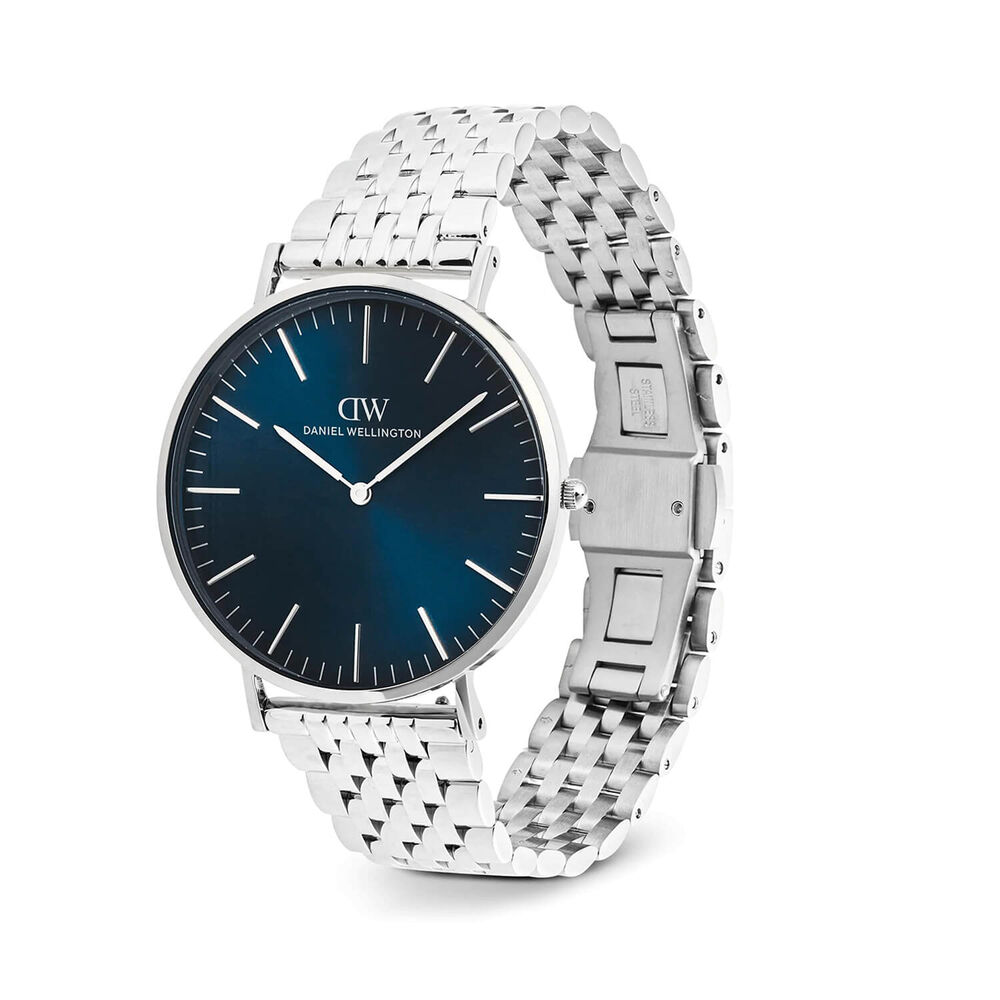 Daniel Wellington Classic 40mm Blue Sunray Dial Stainless Steel Bracelet Watch