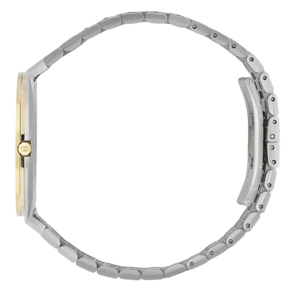 Gucci 25H 38MM Quartz Yellow Gold Plated Dial With Steel Case Bracelet Watch image number 2