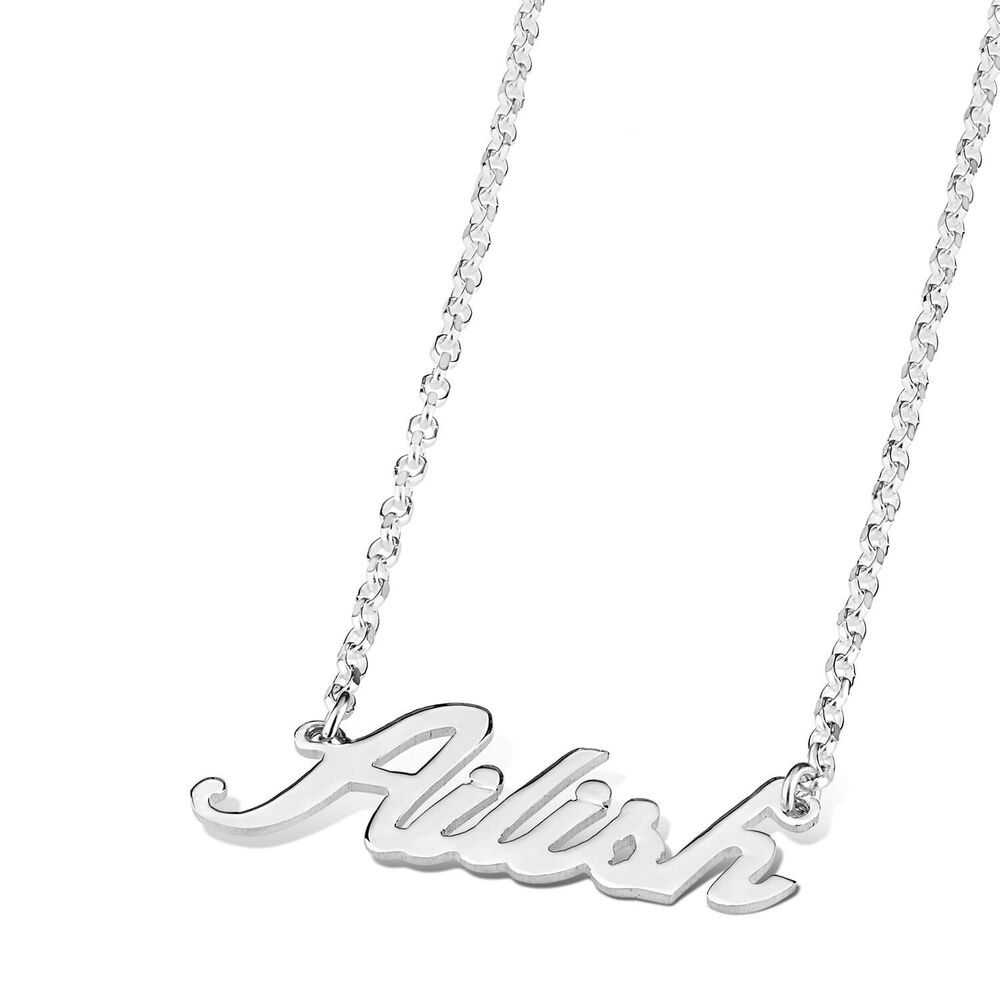 Sterling Silver Personalised Name Necklace (7-10 letters) (Special Order) image number 3