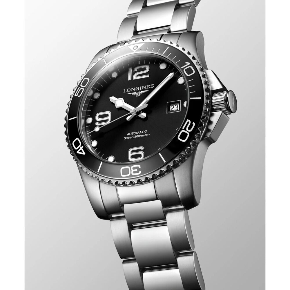 Longines Hydroconquest 41mm Black Dial Ceramic Bezel Steel  Case Watch image number 6