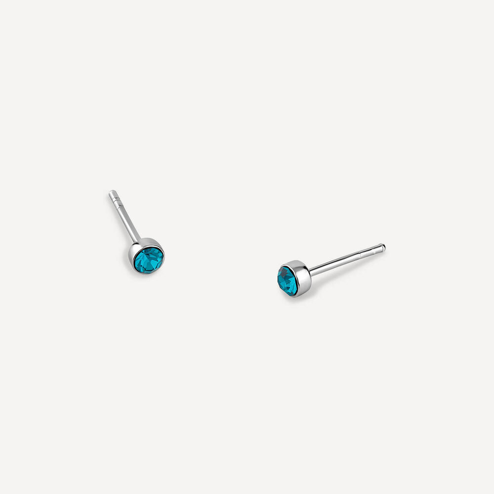 Little Treasure December Birthstone Children's Earrings image number 2