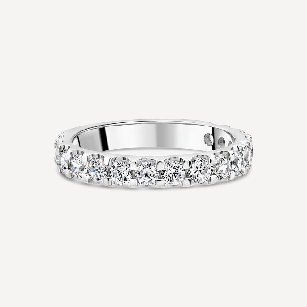 Platinum 1.00ct Diamond 3/4 Full Eternity Ring image number 3