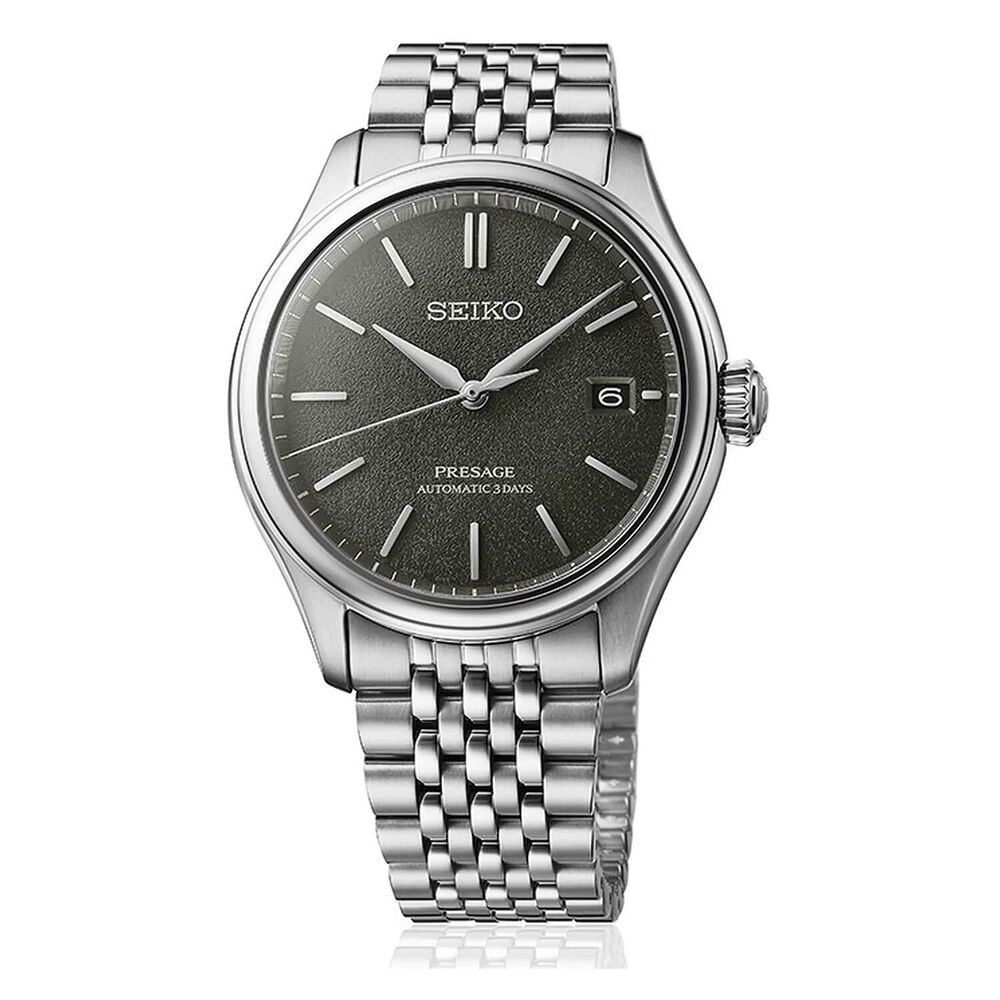 Seiko Presage Classic Series 'Sensaicha' 40mm Green Dial Steel Bracelet Watch image number 0