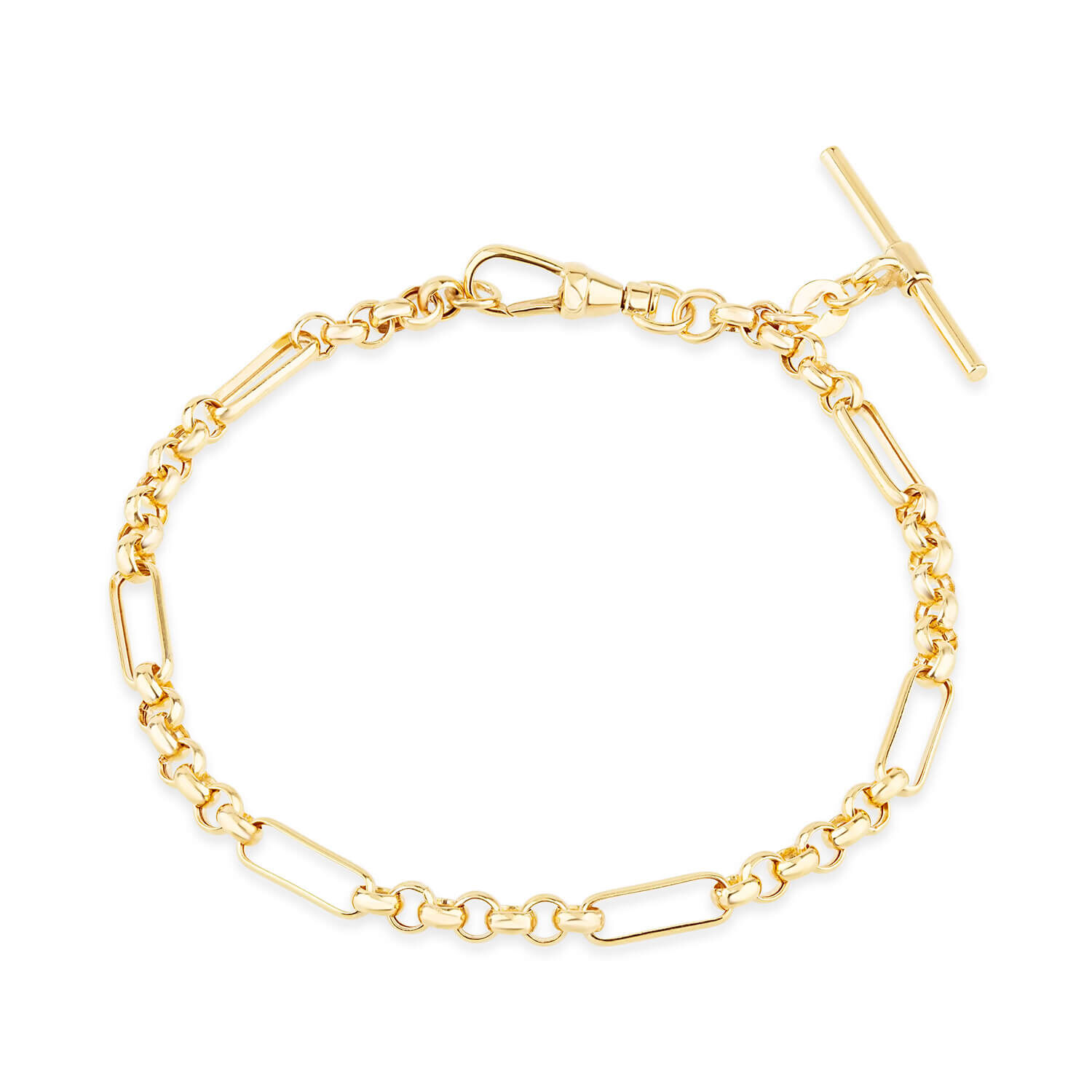 Gold t bar cheap bracelet