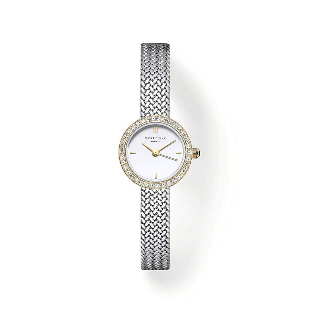 Rosefield Mini Small Edit 20.4mm White Dial Stainless Steel Bracelet Watch