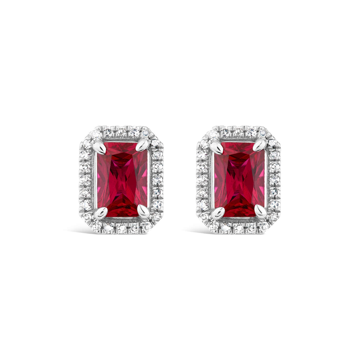 Ruby with discount diamond earrings