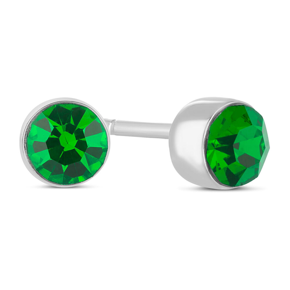 Little Treasure May Birthstone Children's Earrings image number 2
