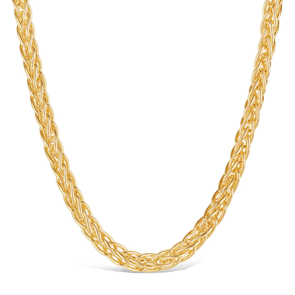 9ct Yellow Gold Spiga Chain Link Necklace image number 0