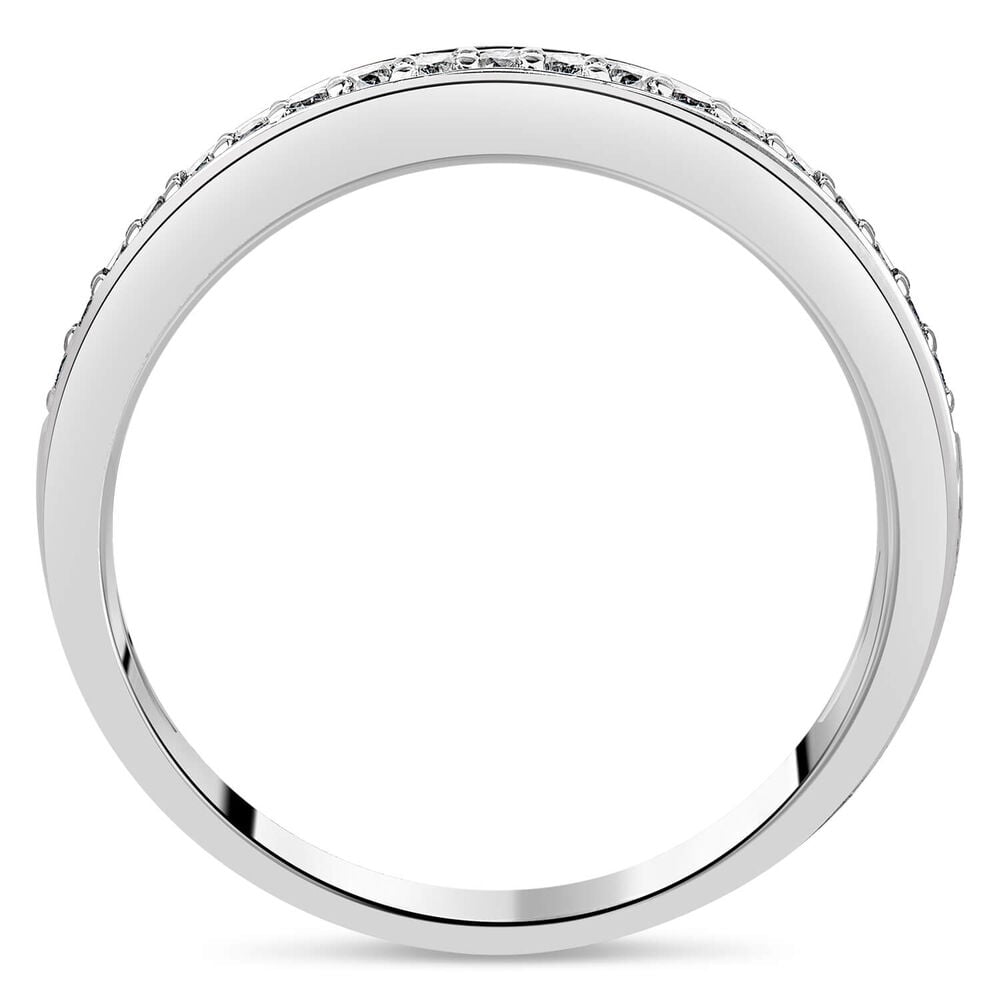 9ct White Gold 0.15ct Diamond Wedding Ring image number 2