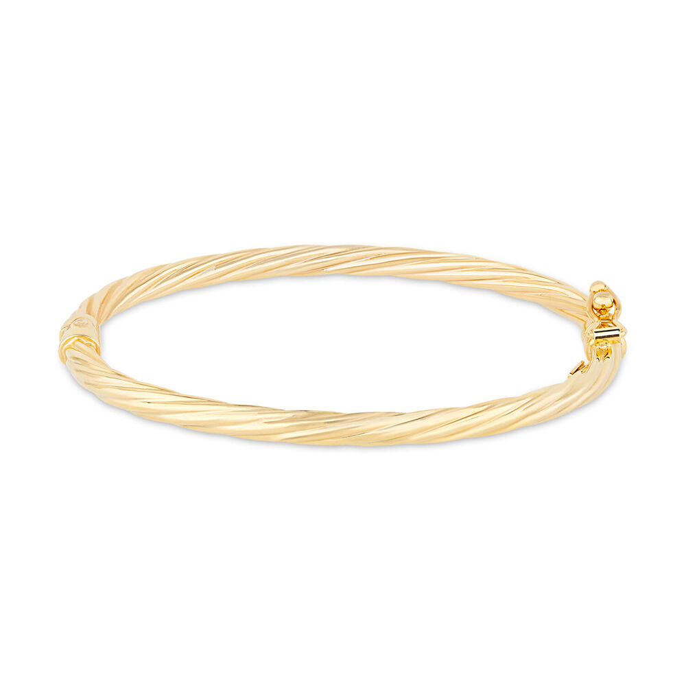 9ct Yellow Gold Twist Baby Bangle Bracelet