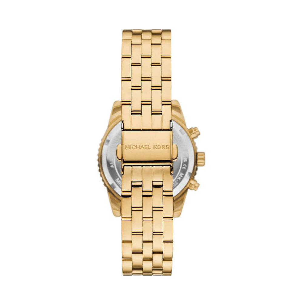 Michael Kors Mini Ritz 35mm Gold Dial Pavé Bezel Stainless Steel Bracelet Watch image number 2