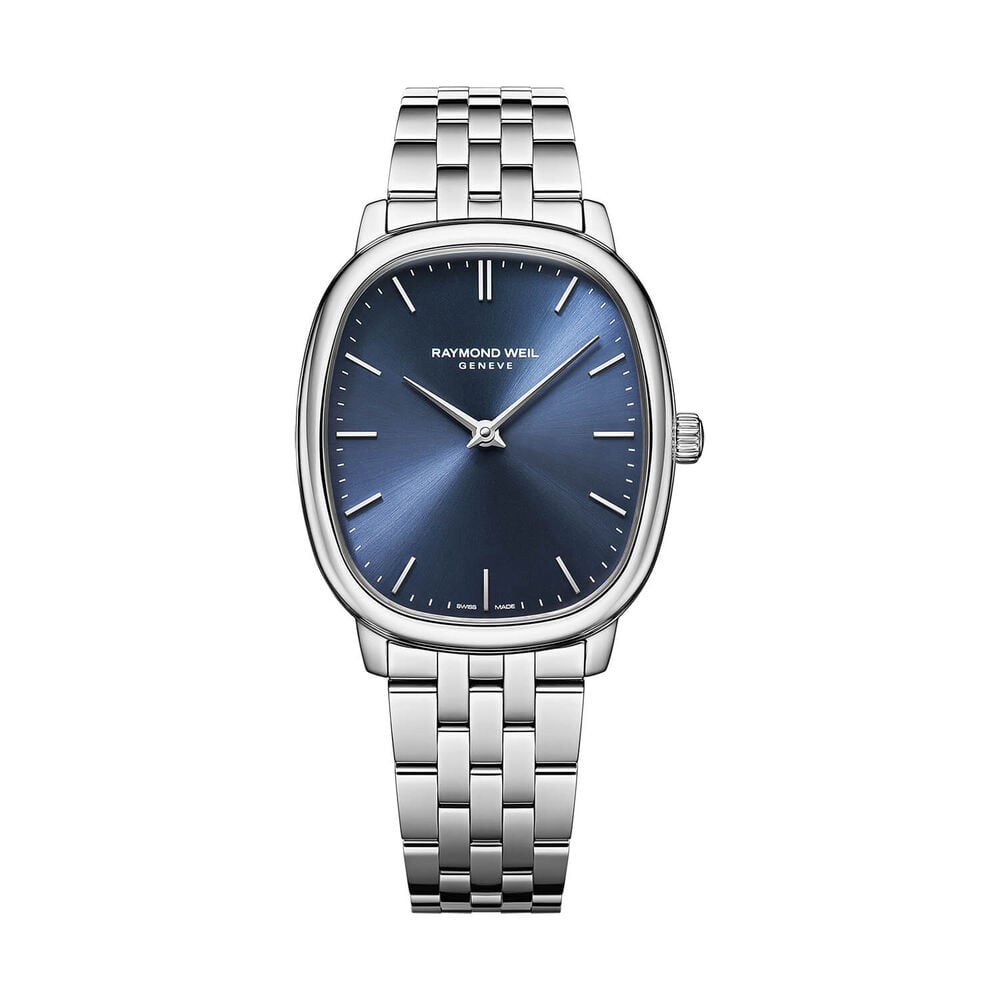 Raymond Weil Toccata Heritage 33x38mm Blue Dial Steel Bracelet Watch