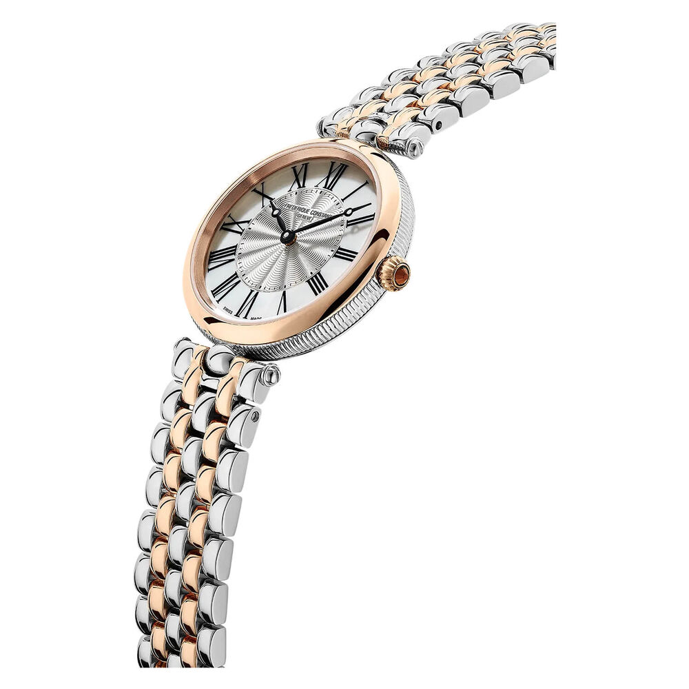 Frederique Constant Art Deco Round Quartz Steel & Rose Gold Bracelet Watch image number 2