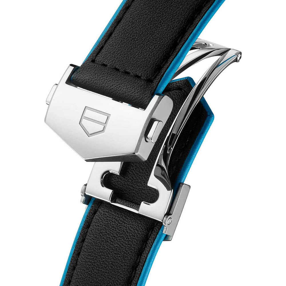 TAG Heuer Carrera Day-Date 41mm Black Dial Leather Strap Watch image number 5