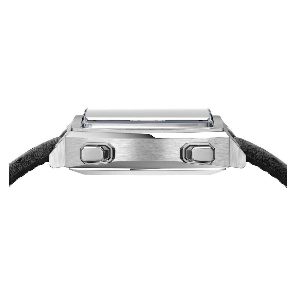 TAG Heuer Monaco Chronograph 39mm Blue Dial Black Leather Strap Watch image number 1