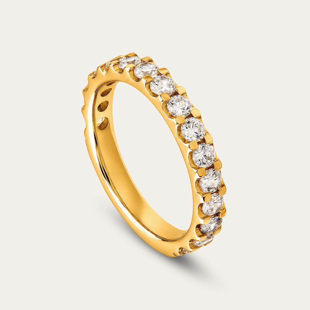 18ct Yellow Gold 1.00ct Diamond 3/4 Full Eternity Ring