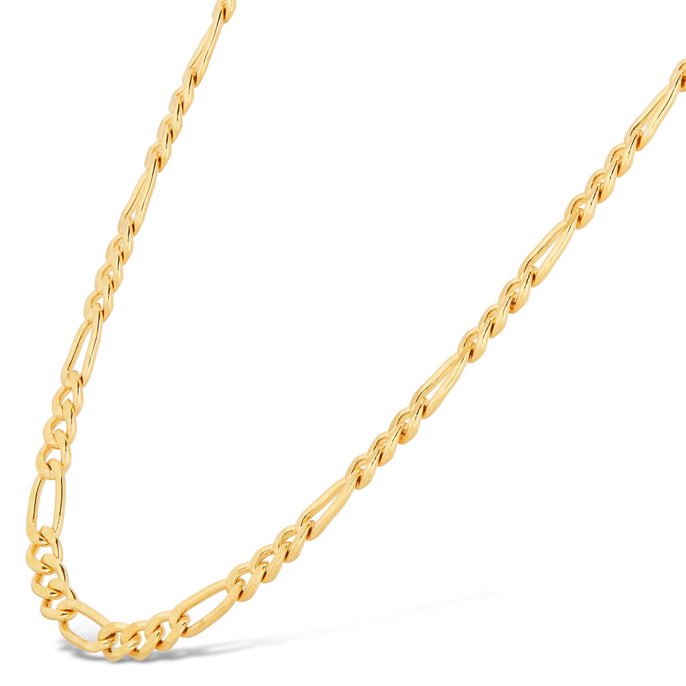9ct Diamond Cut Figaro Chain image number 1
