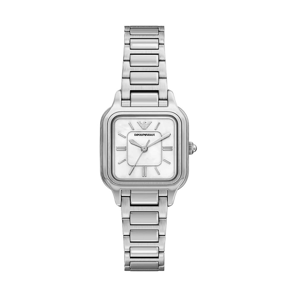 Emporio Armani Cecilia 26.5x35mm Mother of Pearl Dial Stainless Steel Bracelet Watch
