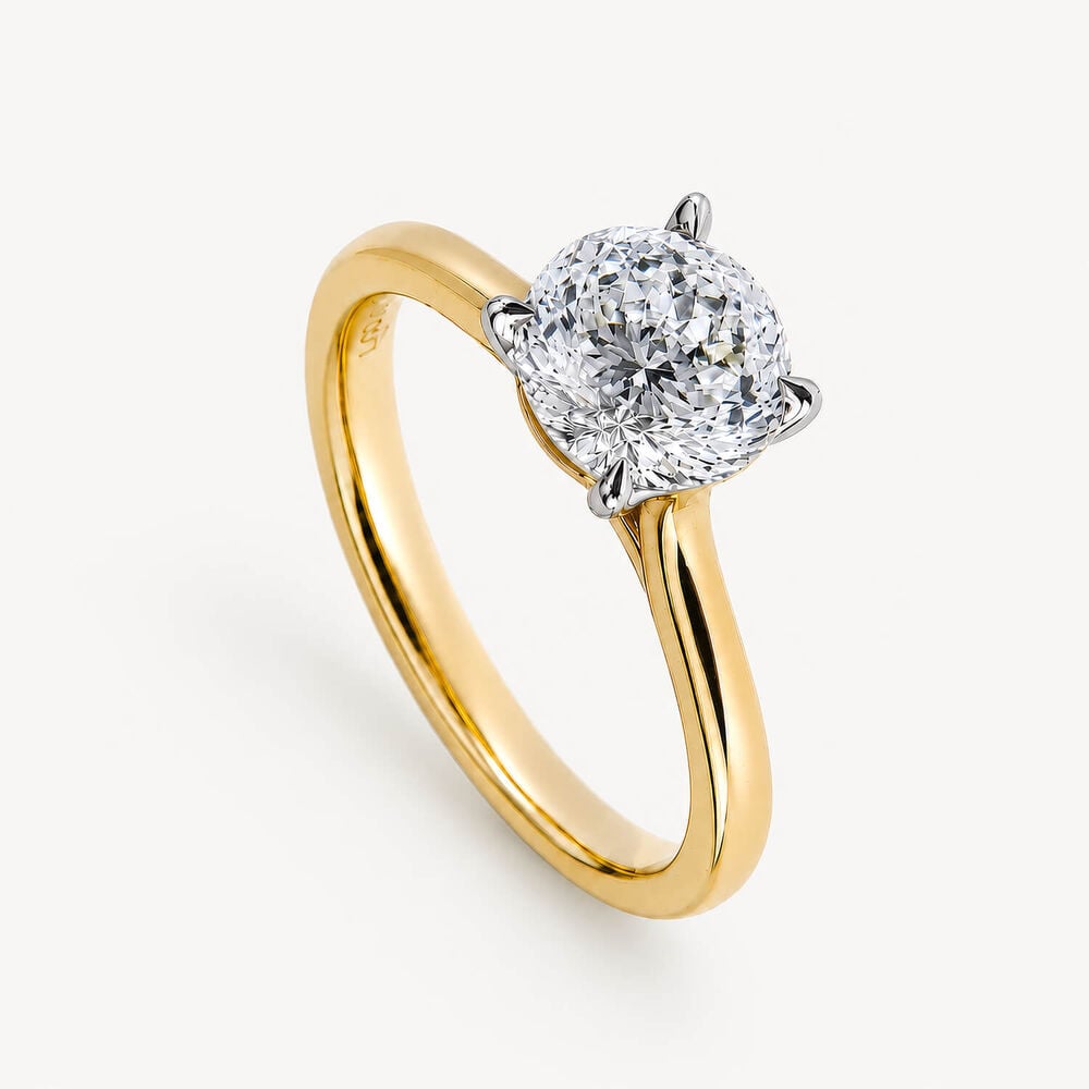 Born Nova 18ct Yellow Gold 2.00ct Round Lab Grown Diamond Solitaire Ring