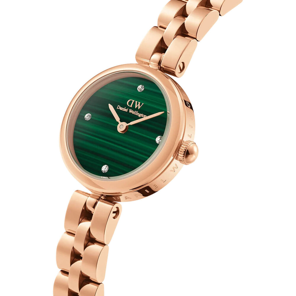 Daniel Wellington Elan Lumine 22mm Malachite Dial Rose Gold PVD Bracelet Watch