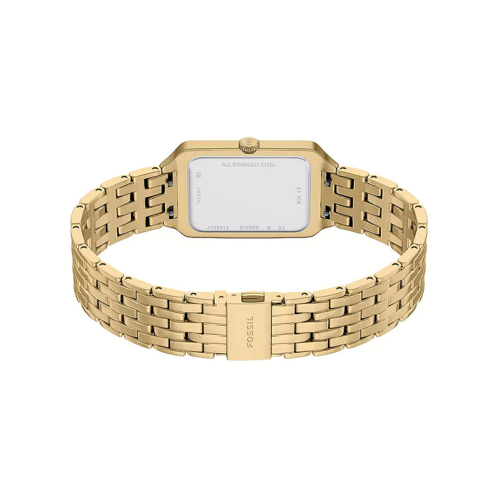 Fossil Raquel 23mm Red Dial Gold Tone Steel Bracelet Watch