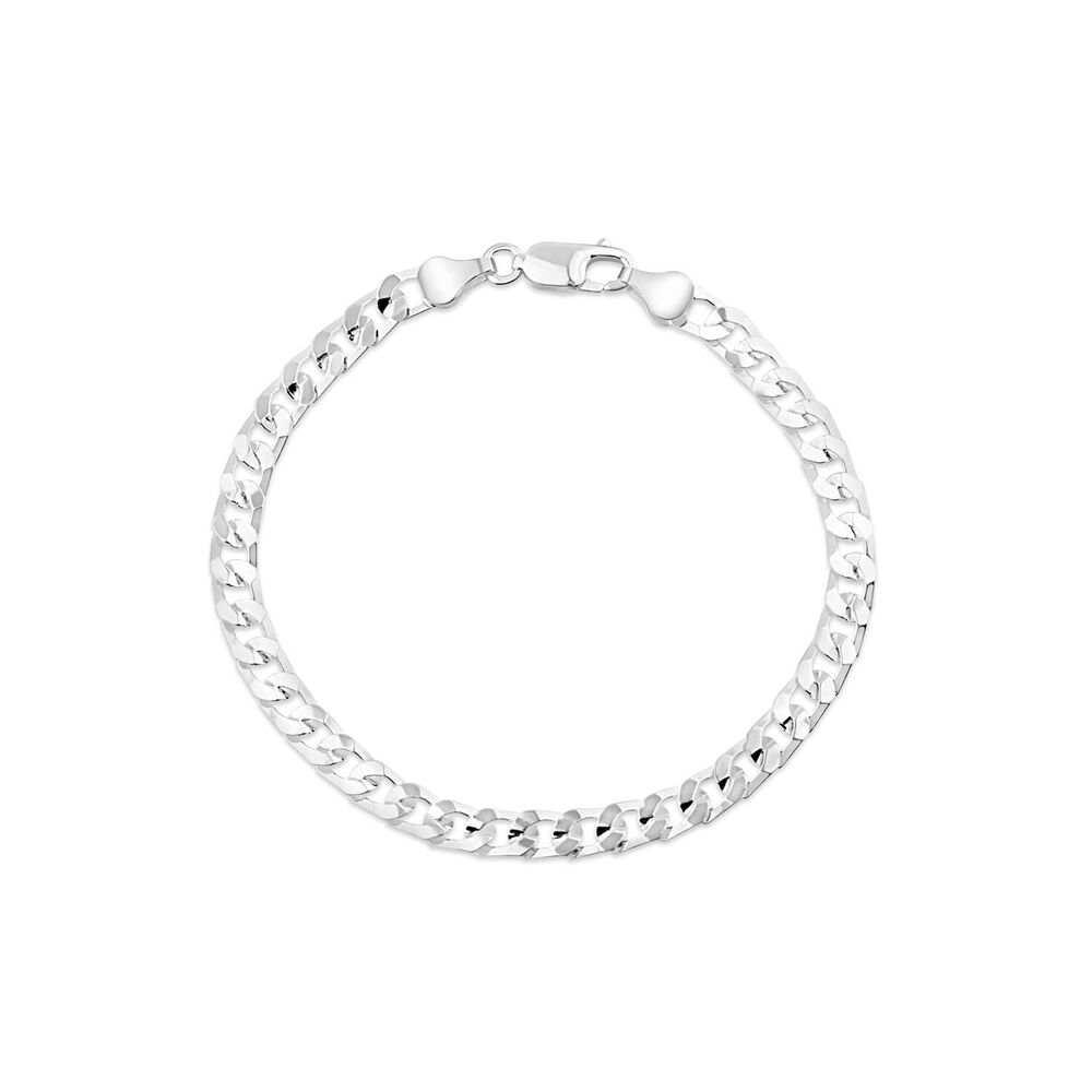 Sterling Silver Flat Square 8" Bracelet