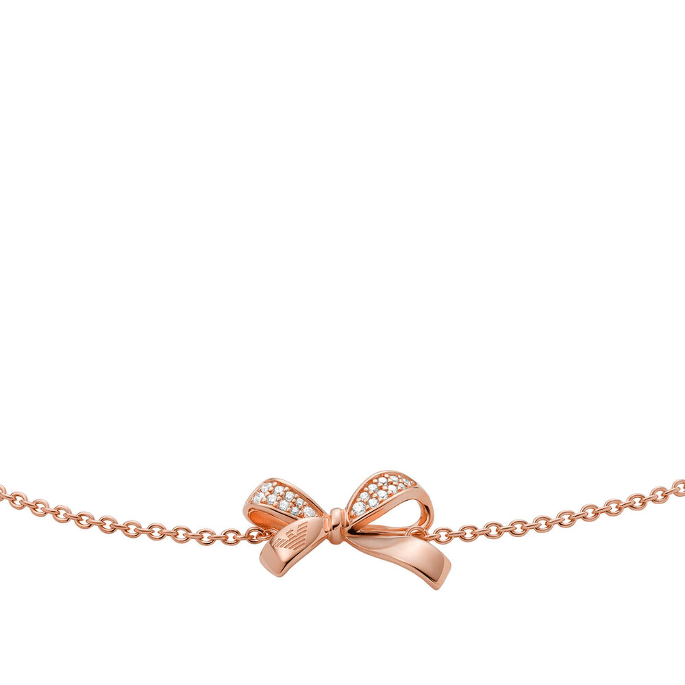 Emporio Armani Rose Gold Plated Ribbon Style Bracelet