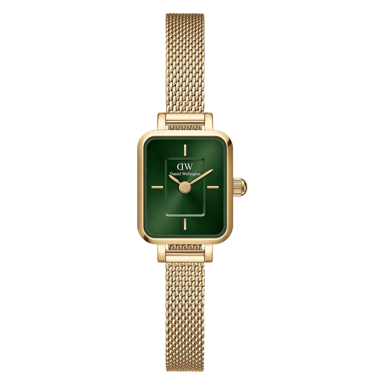 Daniel Wellington 15 5x18mm Green Dial Mesh Bracelet Watch