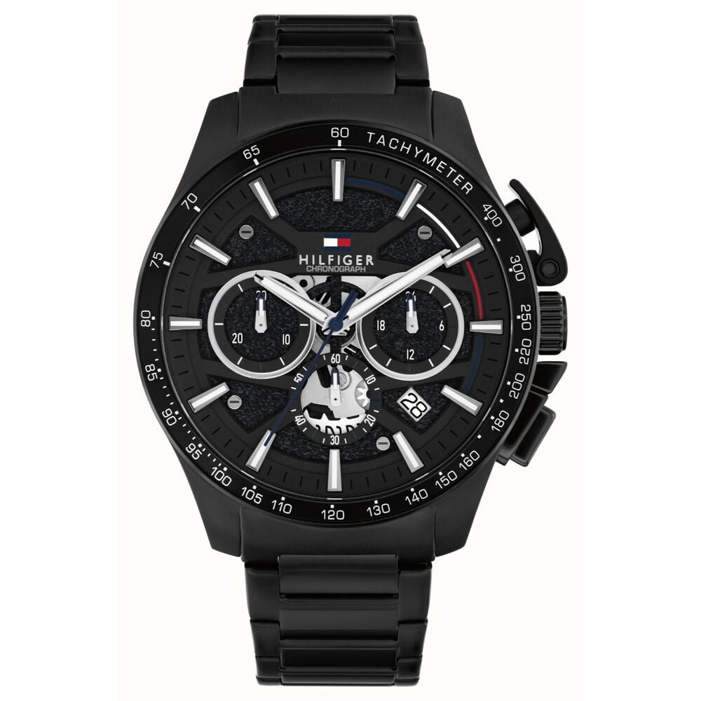 Tommy Hilfiger 44mm Black Dial & Black PVD Steel Bracelet Watch
