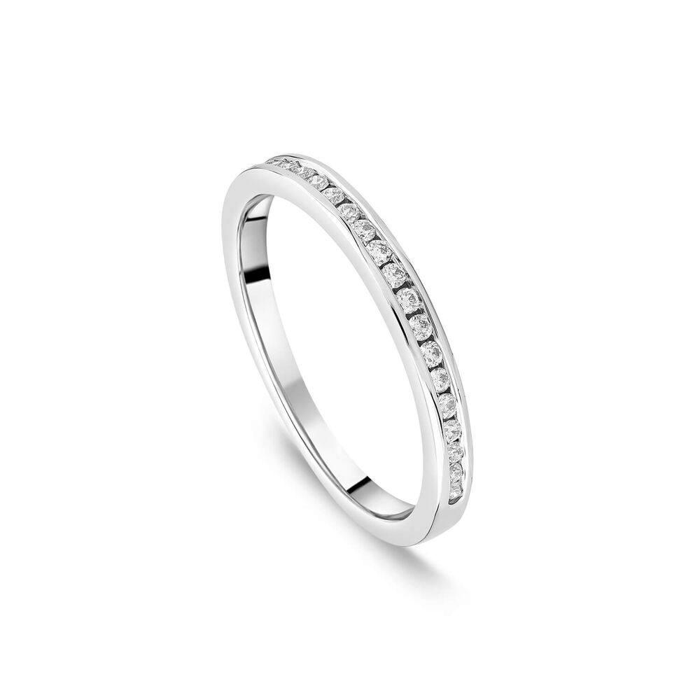 18ct White Gold 0.15ct Channel Set Eternity Ring image number 0