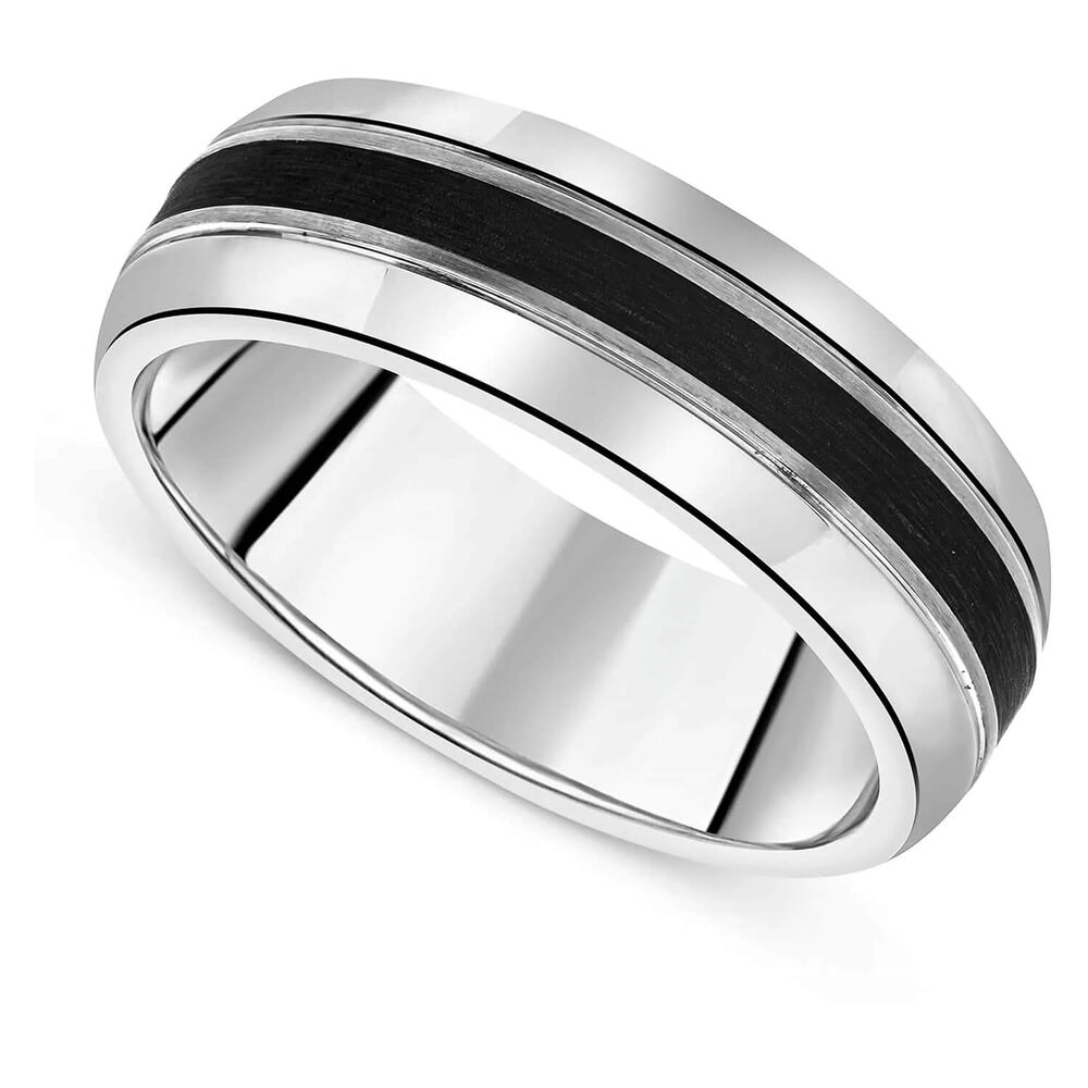 Titanium and Enamel 7mm Wedding Ring image number 0