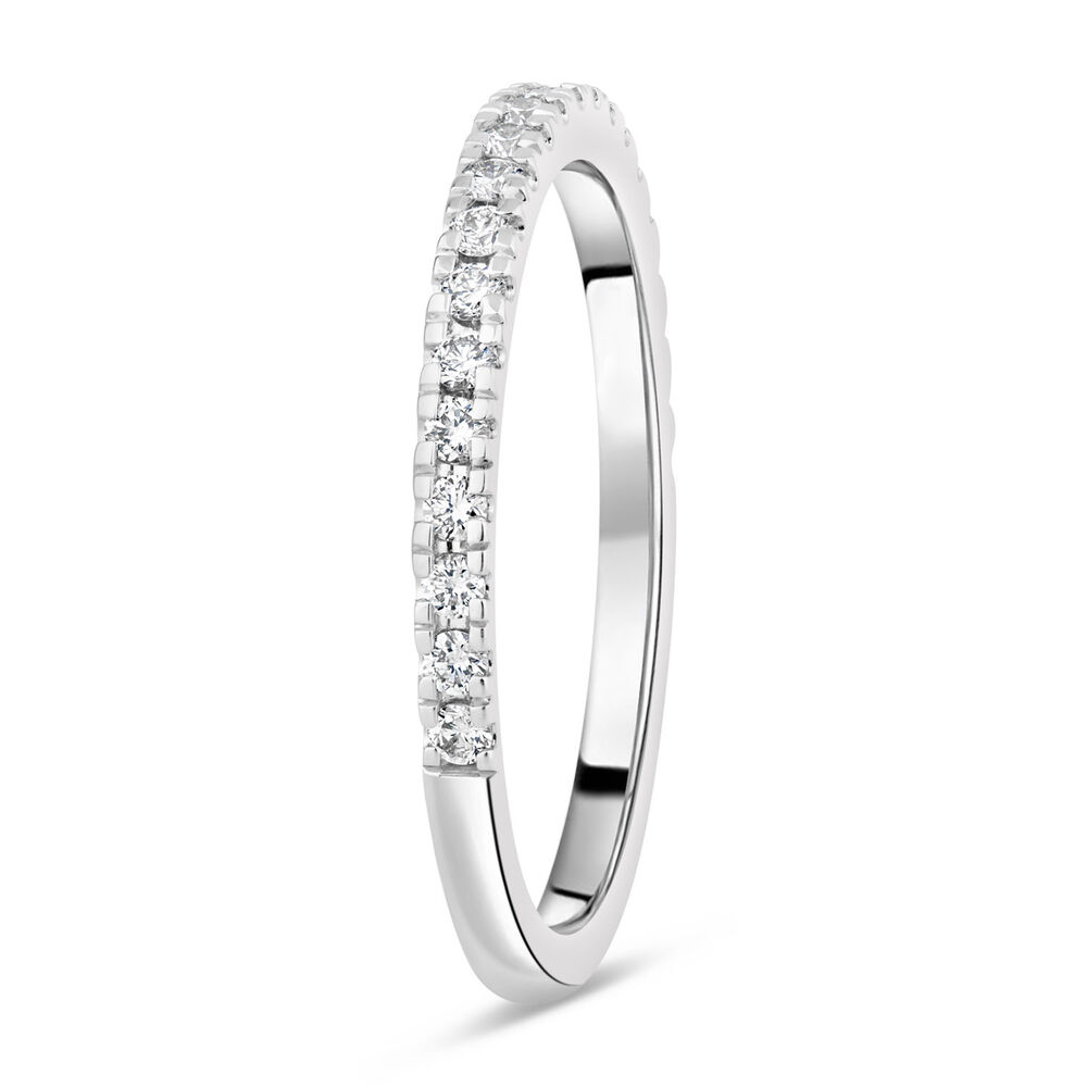 18ct White Gold 0.25ct Diamond Claw-Set Eternity Ring image number 3