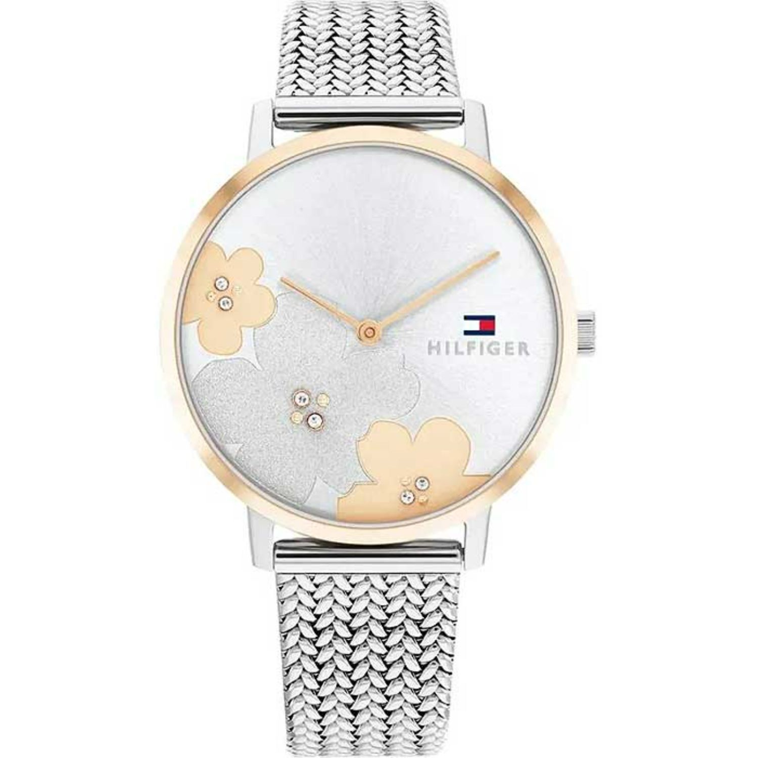 Tommy Hilfiger Silver Rose Dial Mesh Bracelet Watch