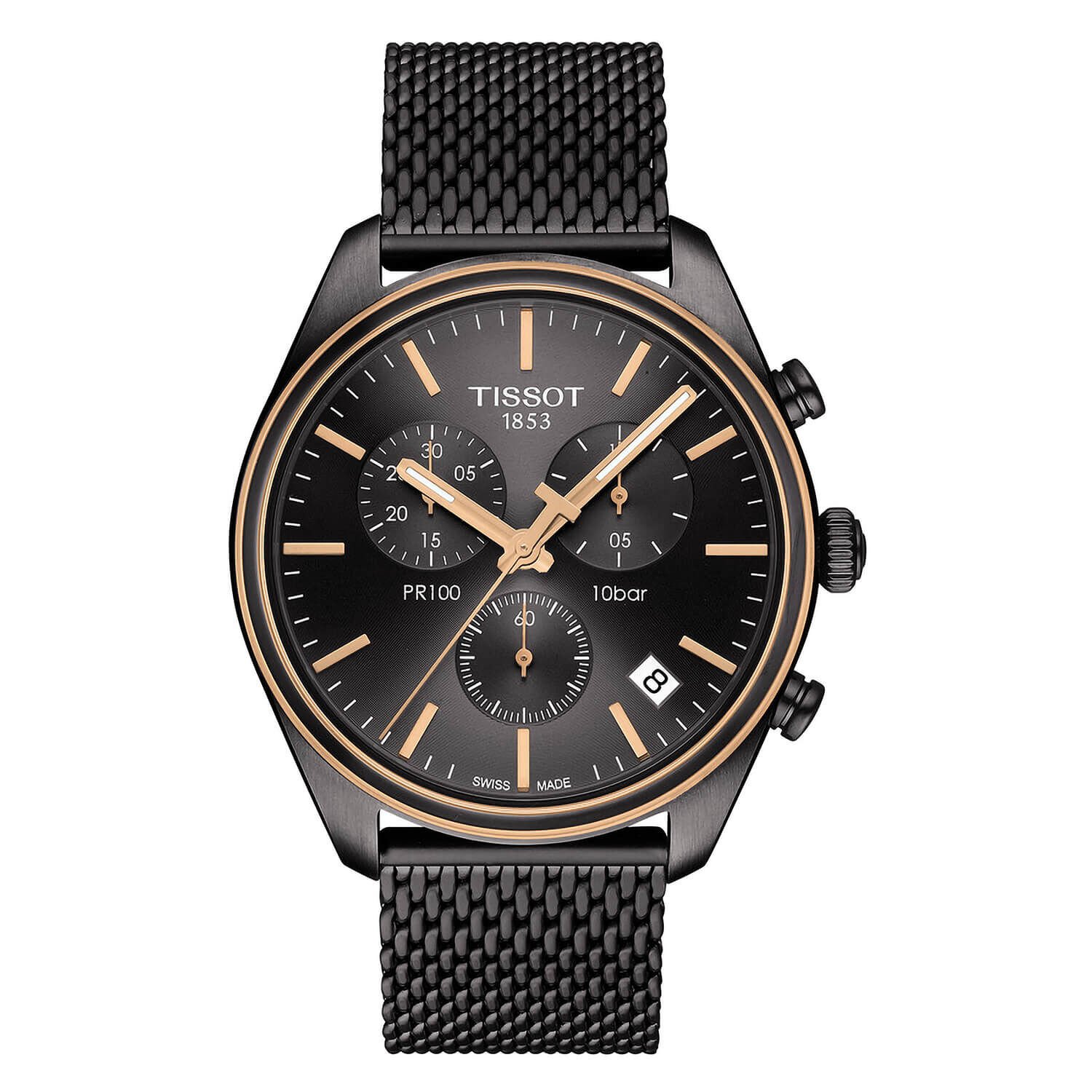 Tissot pr 100 chronograph rose gold new arrivals