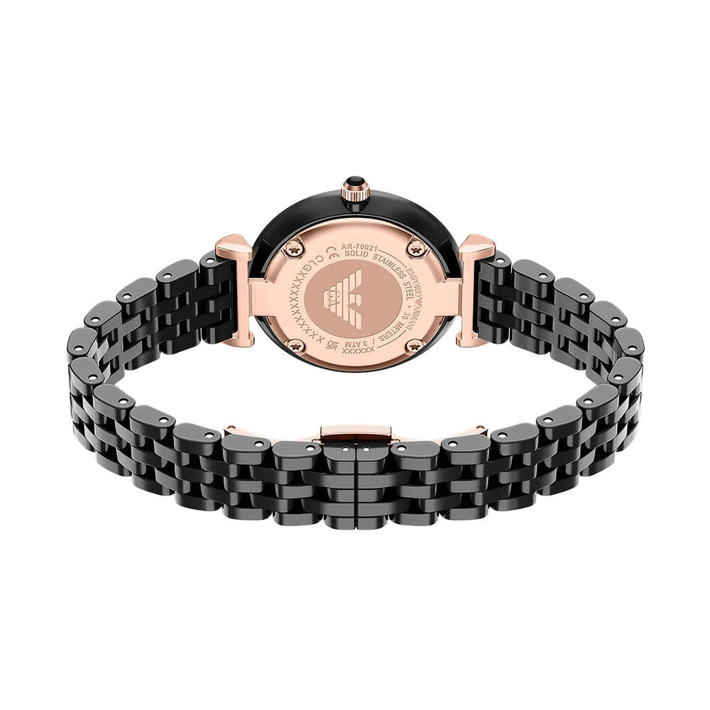 Emporio Armani 32mm Black Dial Black Ceramic Bracelet Watch