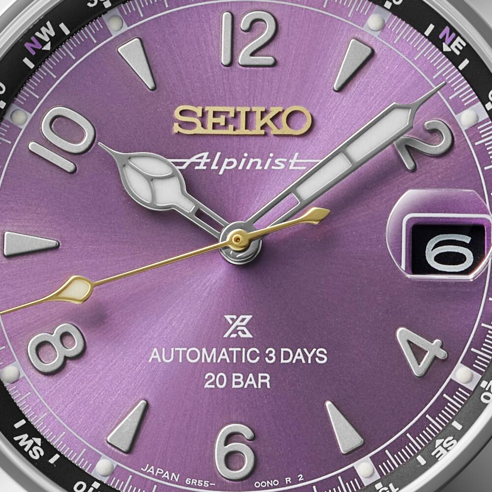 Seiko 145th Anniversary Alpinist Mechanical Limited Edition Edo Purple Watch