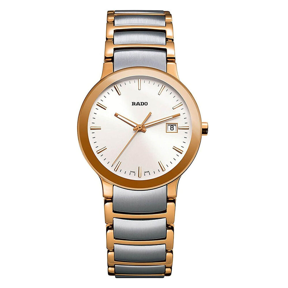 Rado Centrix Ladies' Rose-Gold Plated Stainless Steel Bracelet Watch
